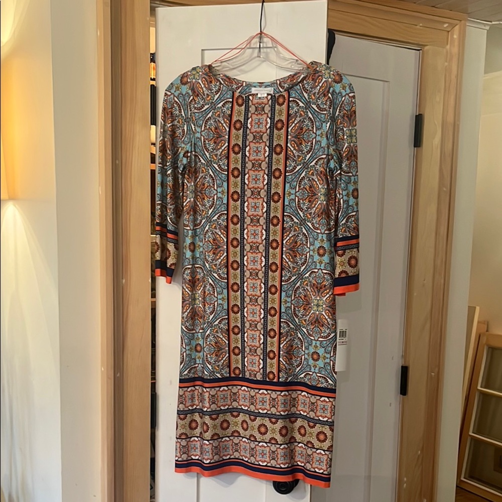 Multicolor Patterned Women's Dress